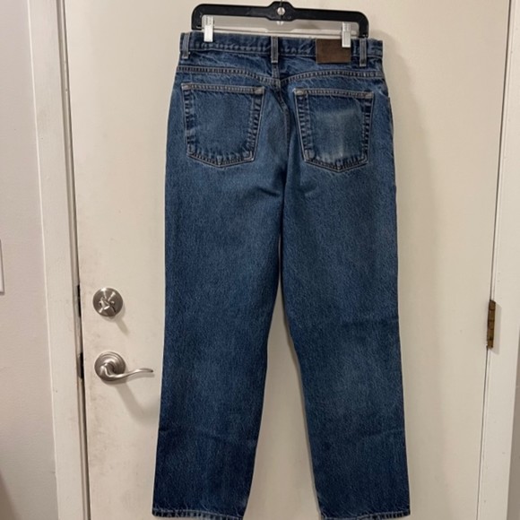 American Eagle Outfitters Dungarees Mens Buttonfly Blue Denim Jeans Size W33 L30 - Picture 6 of 12